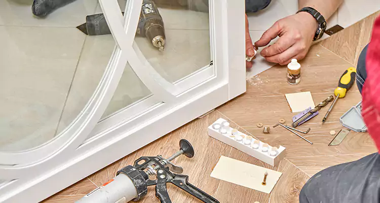 Interior Patio Door Casing Repair in Southchase, FL